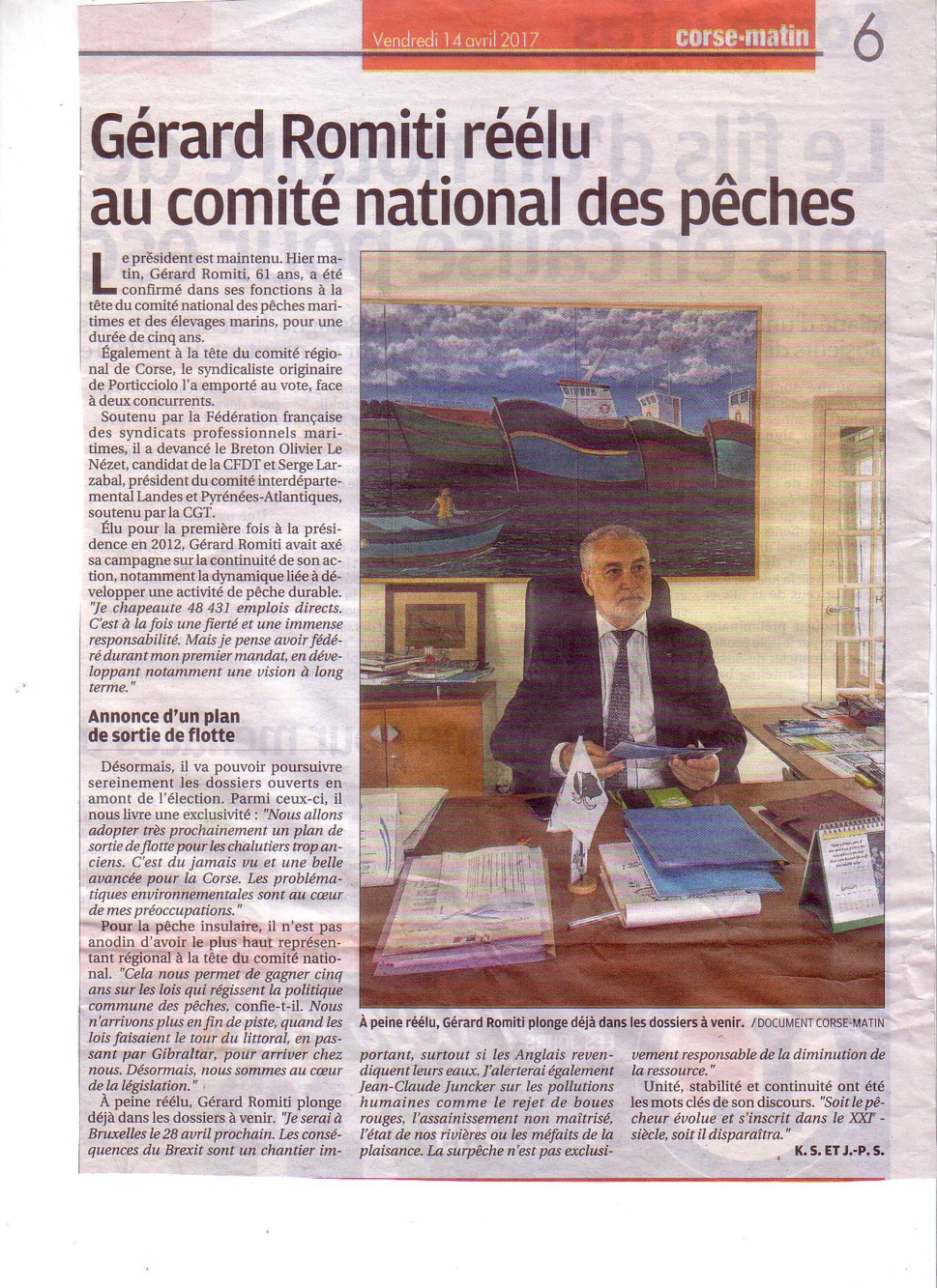Election Comité National des Pêches