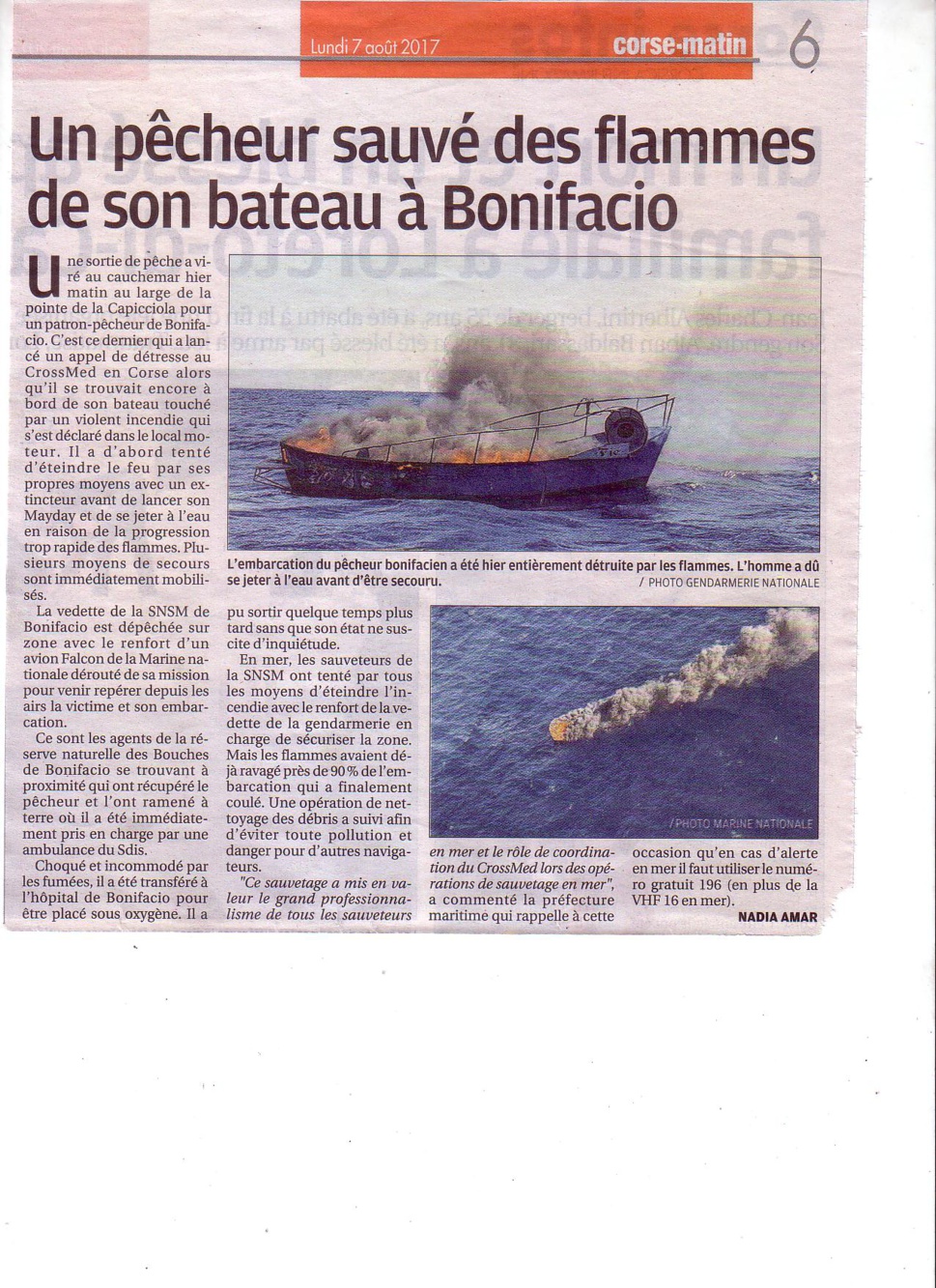 Philippe Botti, 1er prud'homme de Bonifacio directement concerné par la famille du pêcheur s'est rendu très vite sur zone.