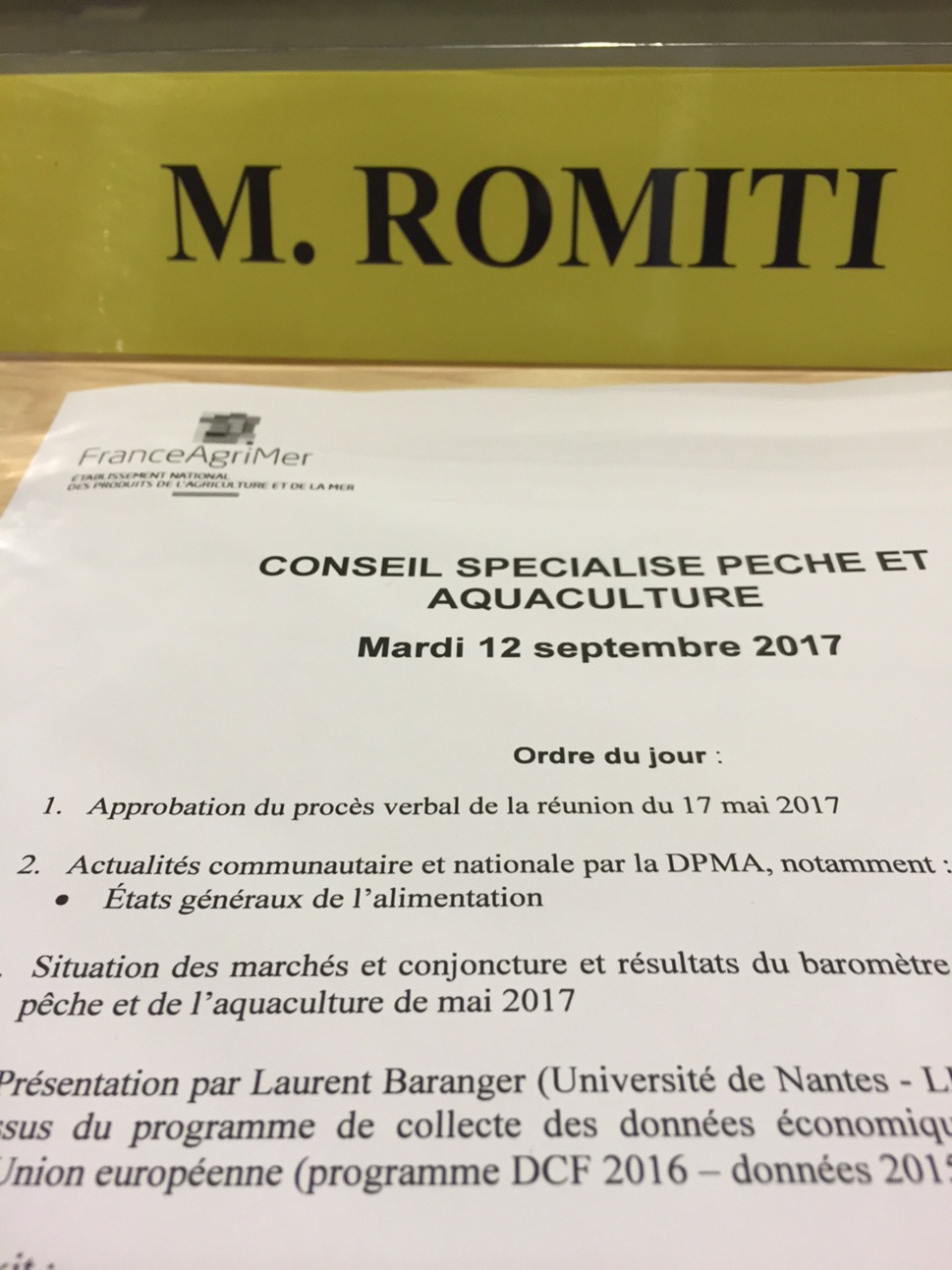 Conseil spécialisé FranceAgrimer