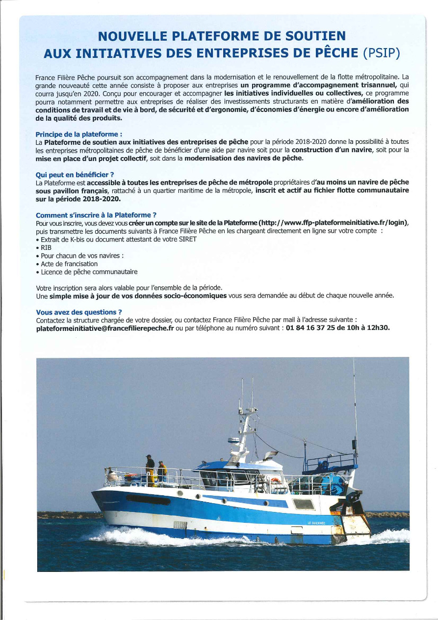 Nouvelle plateforme de soutien aux entreprises de pêche - France Filière Pêche Nouvelle plateforme de soutien aux entreprises de pêche - France Filière Pêche