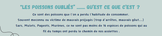 VALORISATION DES POISSONS OUBLIES VALORISATION DES POISSONS OUBLIES