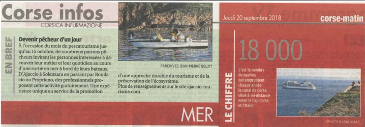 Le mois du pescatourisme en Corse Le mois du pescatourisme en Corse