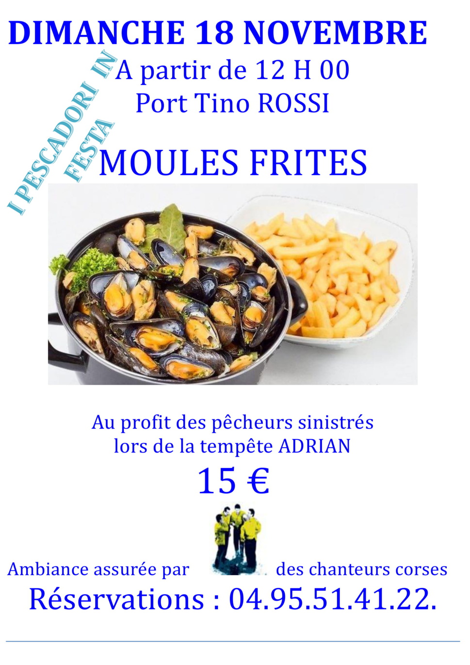 "A piscadori uniti, populu unitu" : Repas des pescadori in festa en soutien aux pêcheurs impactés par la tempête Adrian "A piscadori uniti, populu unitu" : Repas des pescadori in festa en soutien aux pêcheurs impactés par la tempête Adrian