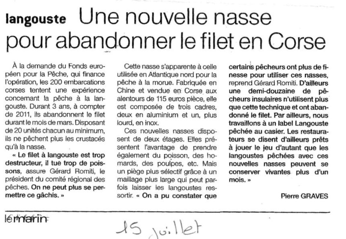 LE MARIN DU 15 Juillet 2011