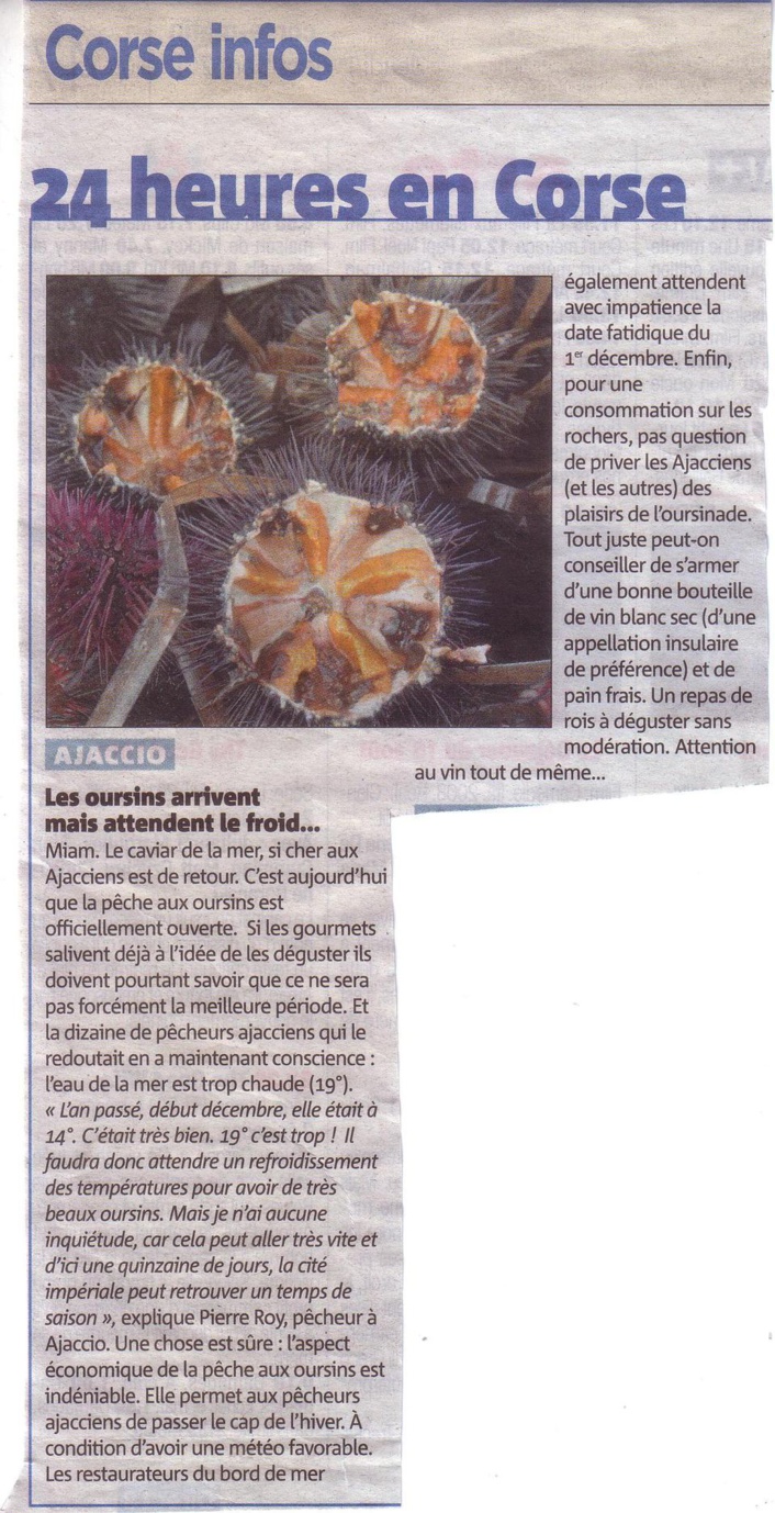 CORSE MATIN du 01/12/2011