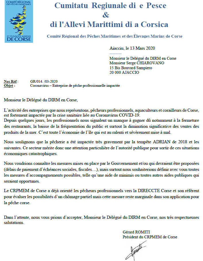 Coronavirus. Entreprise de pêche professionnelle impactée
