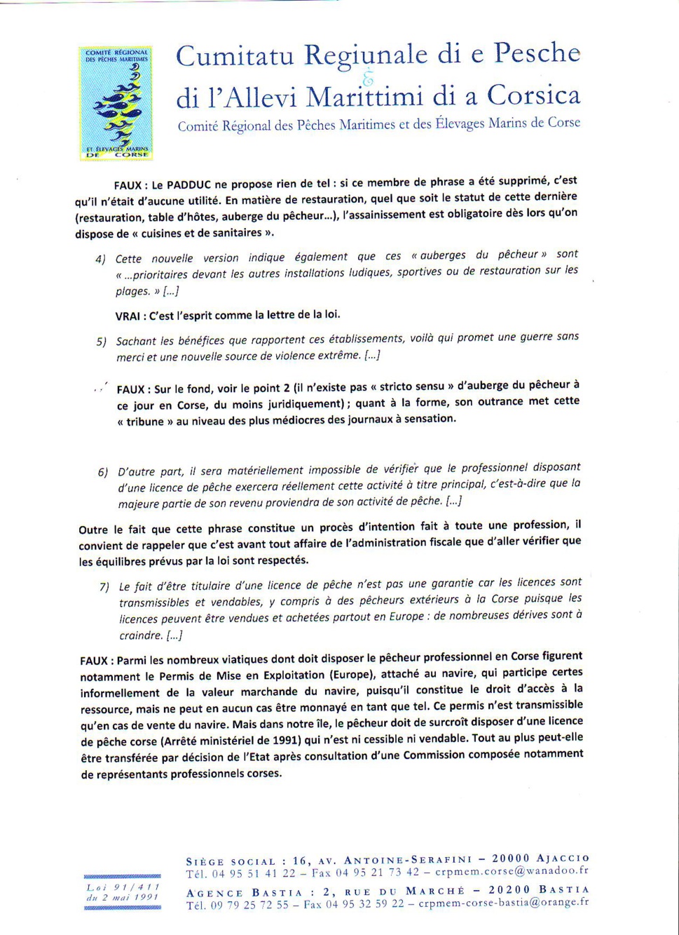 Des précisions concernant l'"auberge du pêcheur"