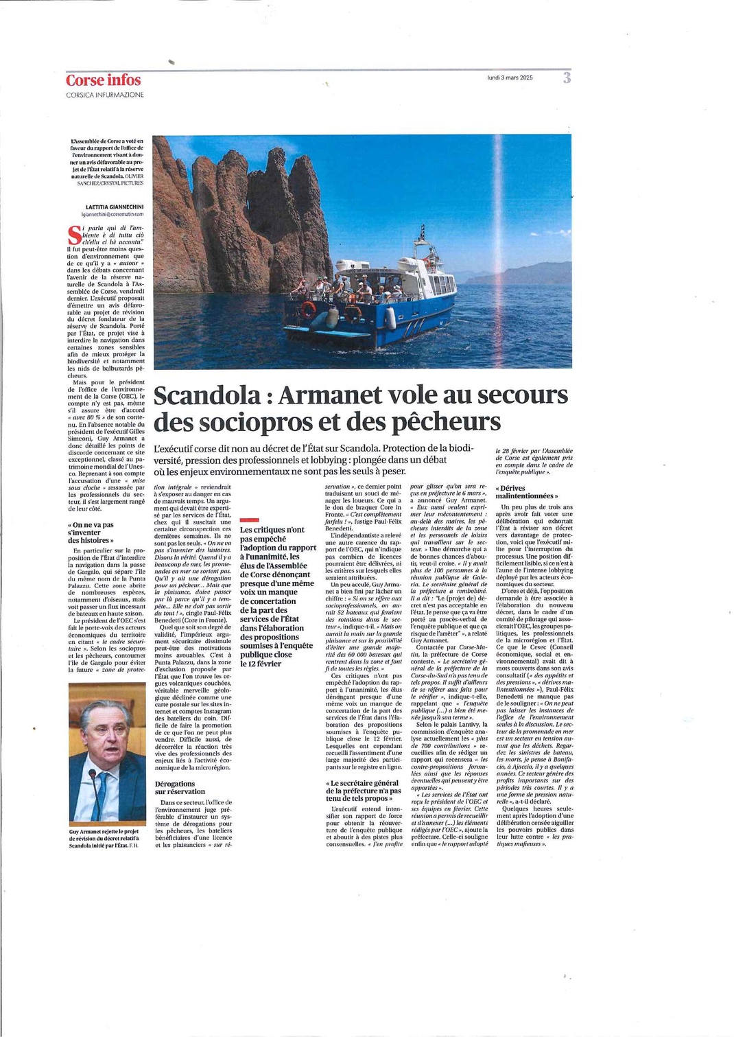 Décret de l'état sur Scandola