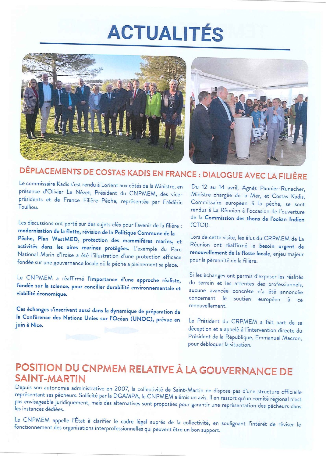 Actualité du CNPMEM
