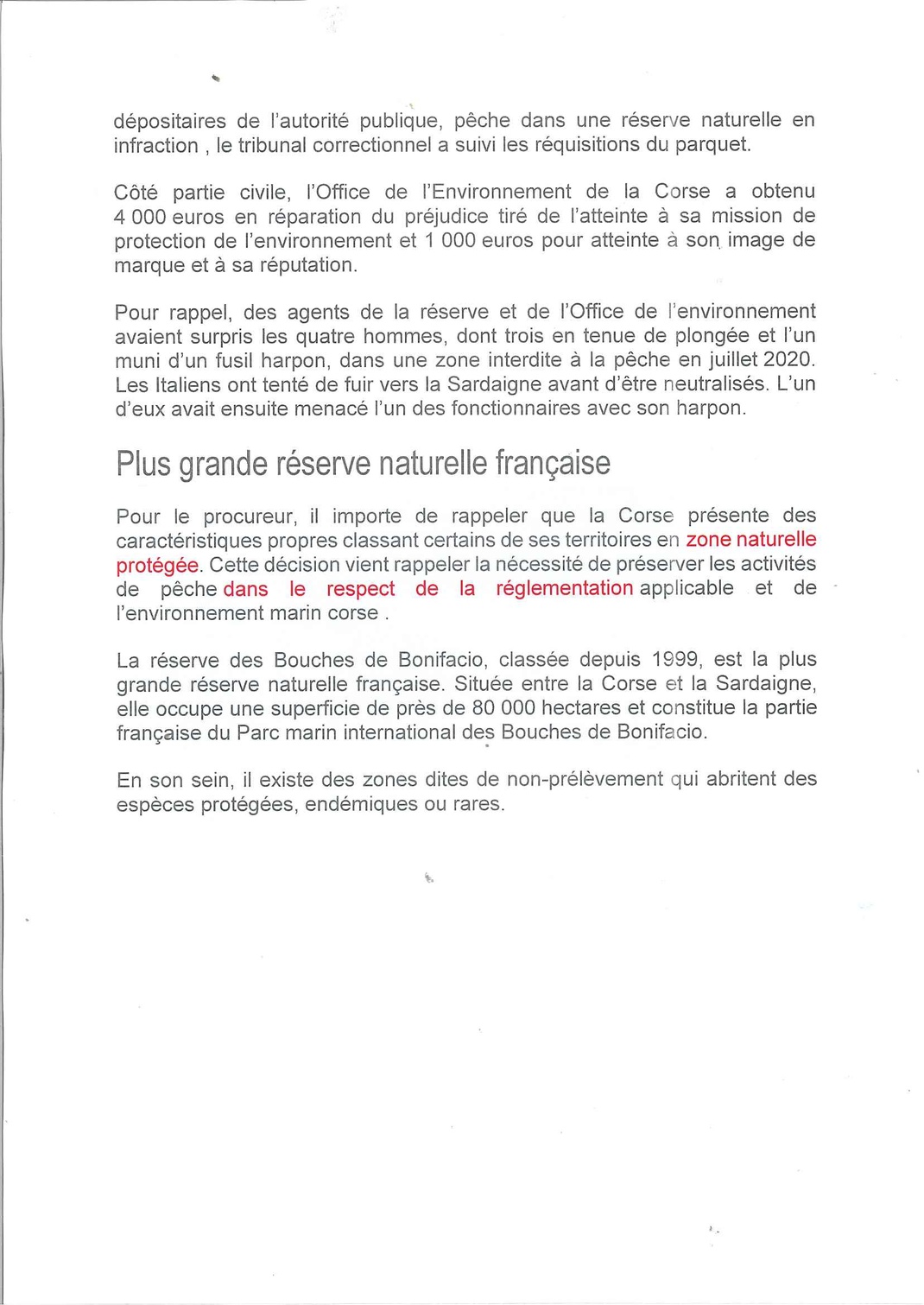 Braconnage dans une réserve .... Braconnage dans une réserve ....