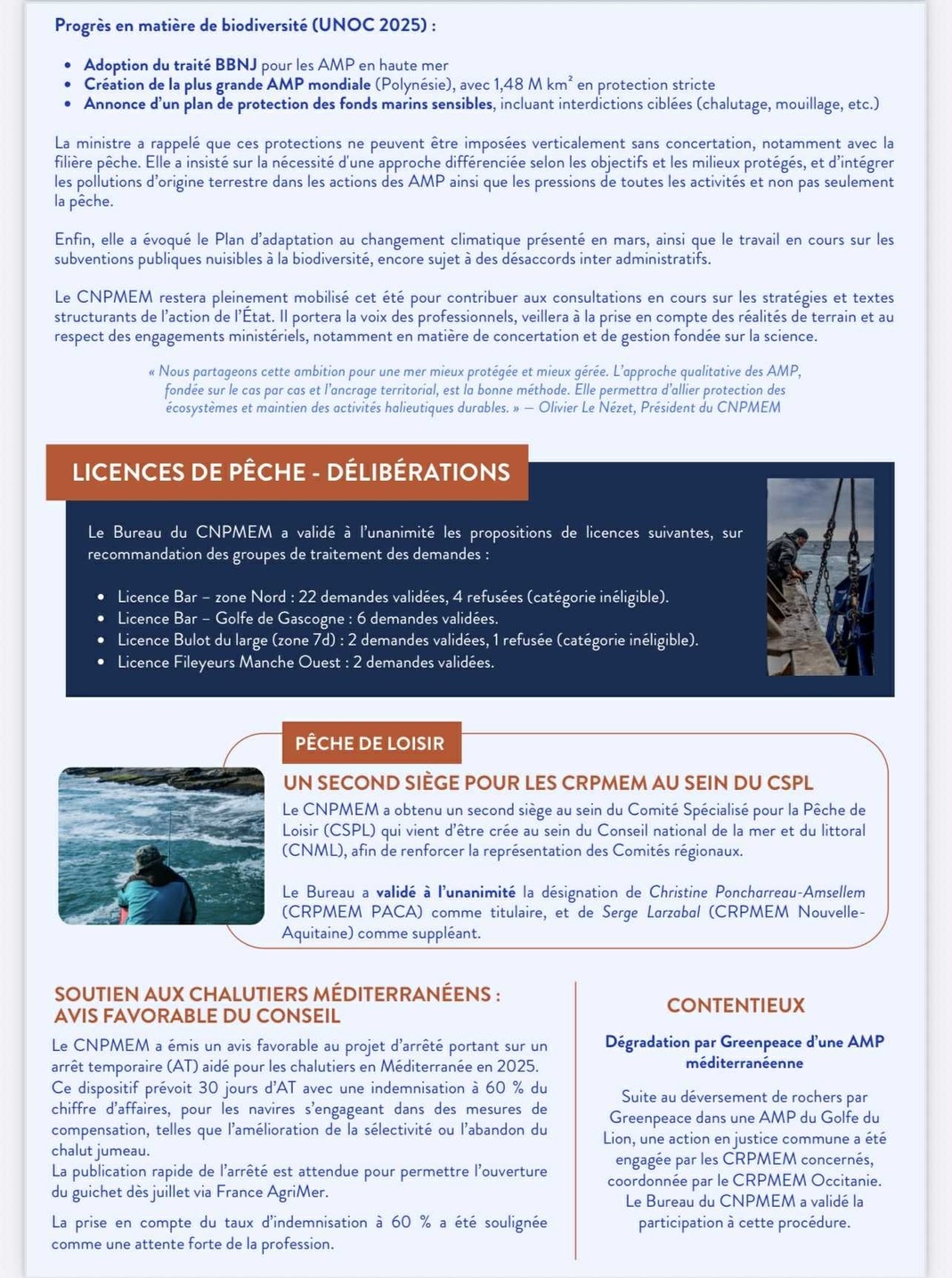 Newsletter du CNPMEM juillet 2025
