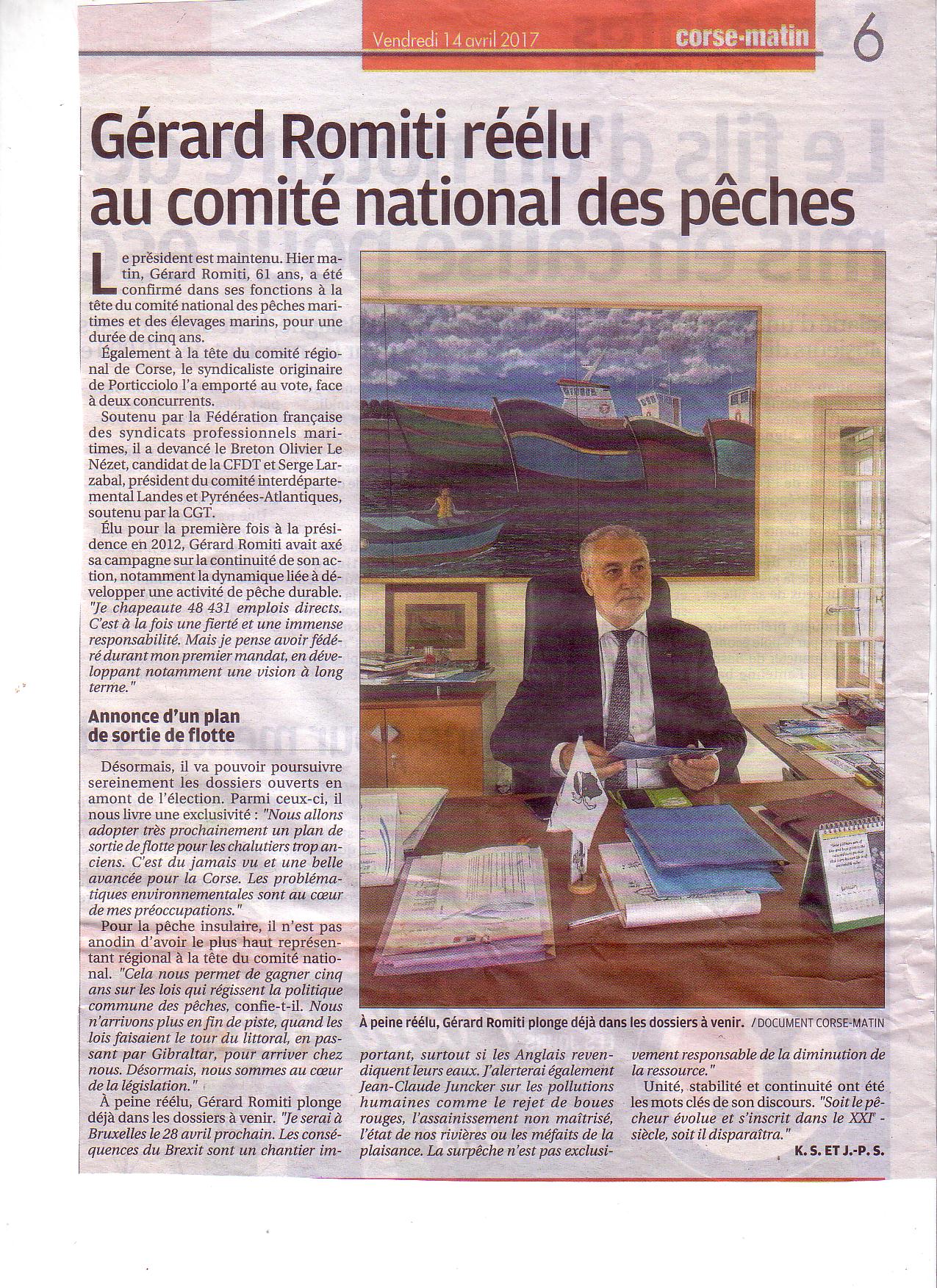 Election Comité National des Pêches