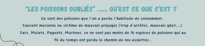 VALORISATION DES POISSONS OUBLIES