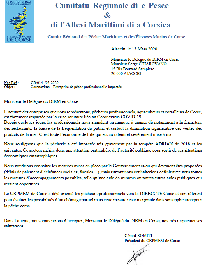 Coronavirus. Entreprise de pêche professionnelle impactée
