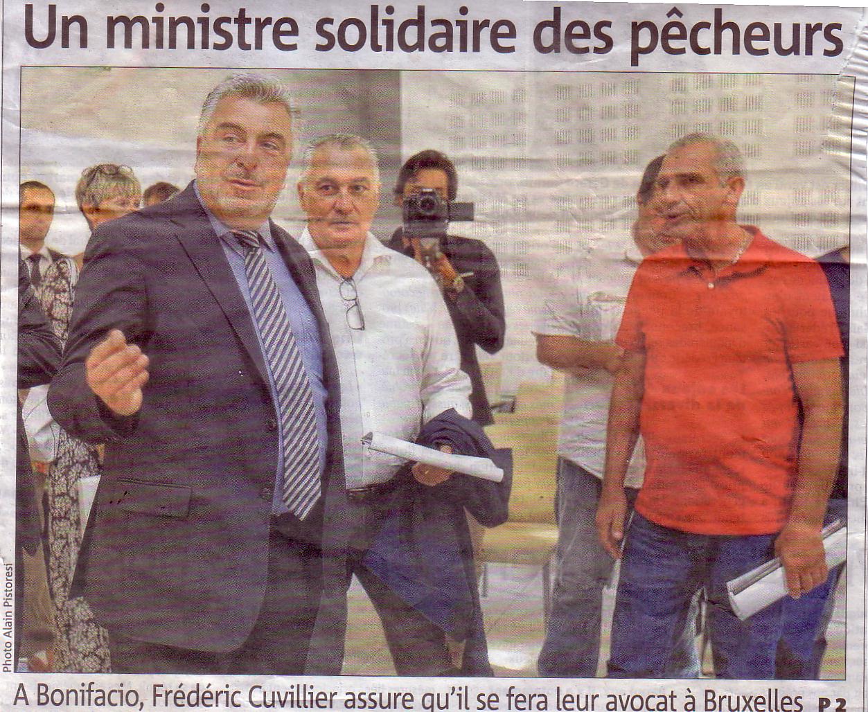 F.CUVILLIER - Secrétaire d'Etat chargé des transports et de la pêche en visite en Corse