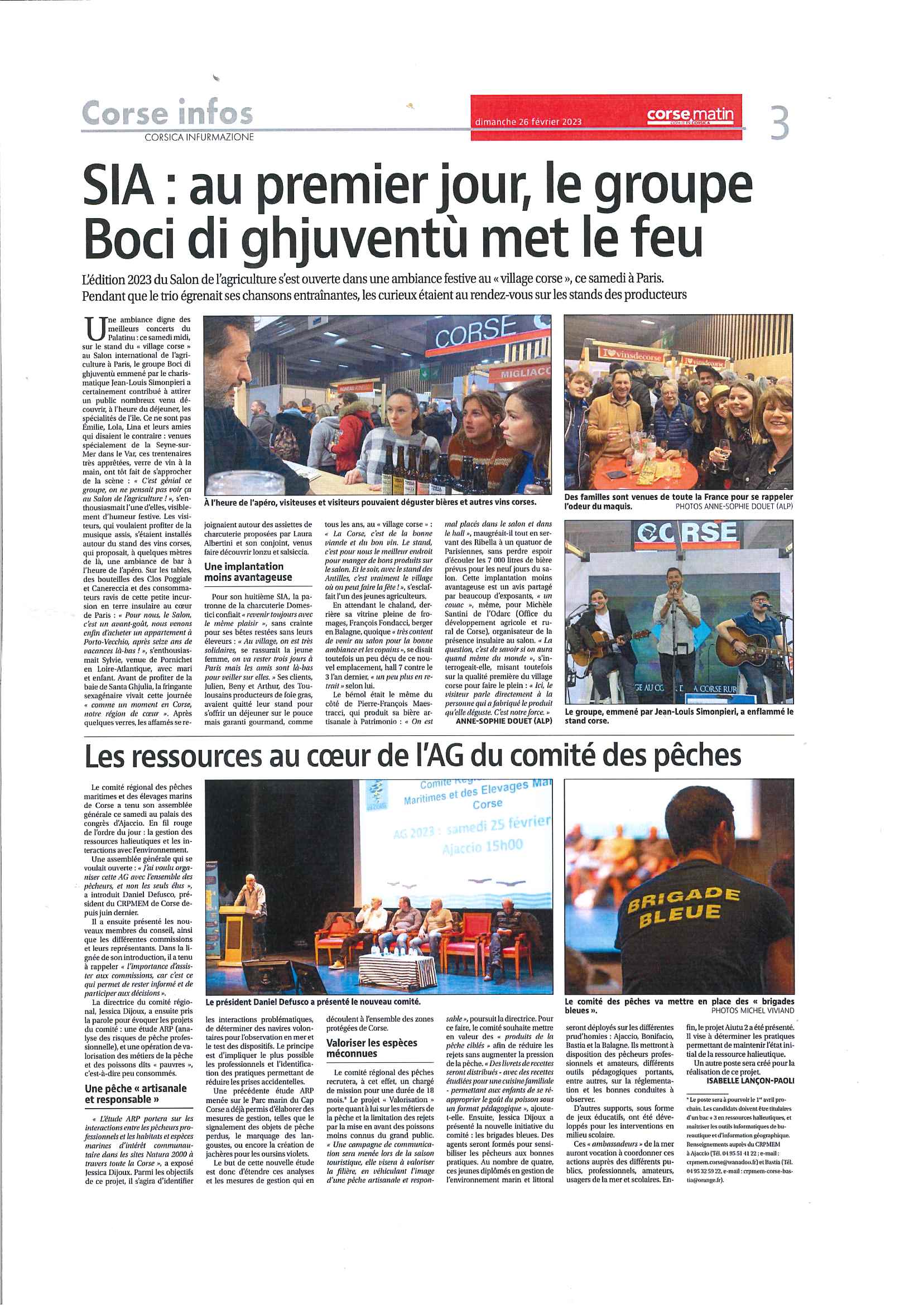 L'un des projet du CRPMEC "les brigades bleues  a été présenté lors de l'AG