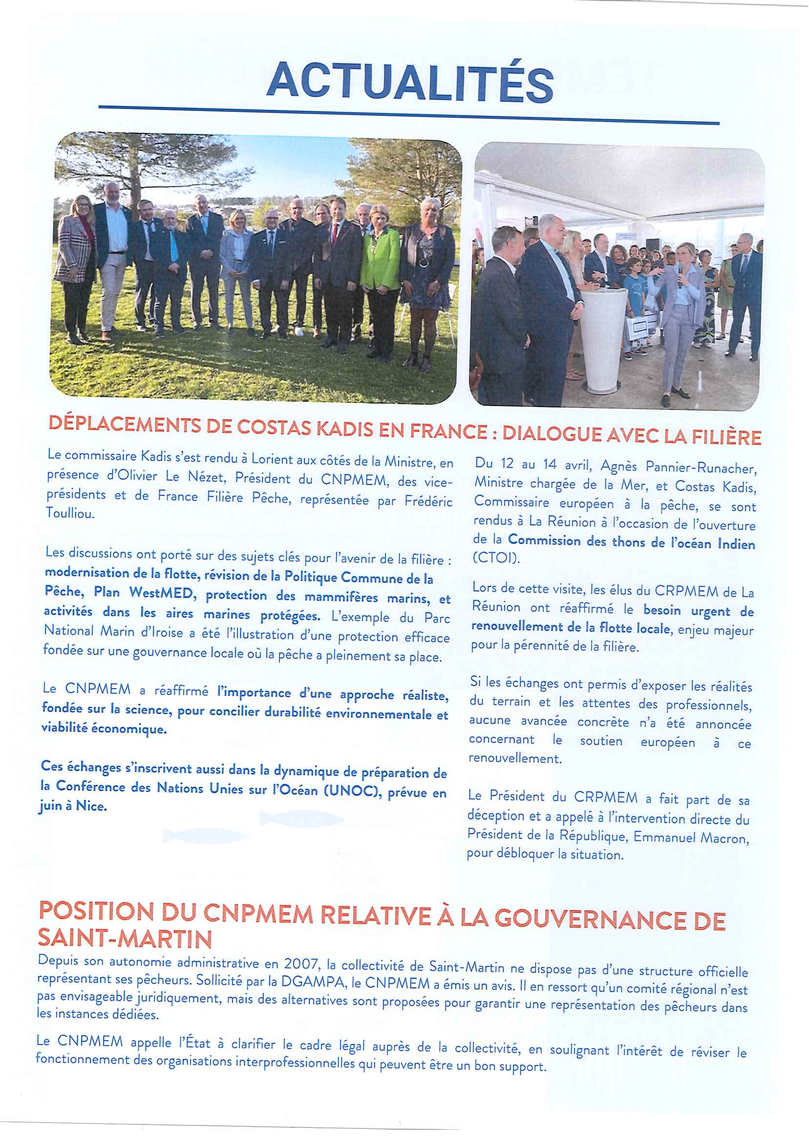 Actualité du CNPMEM
