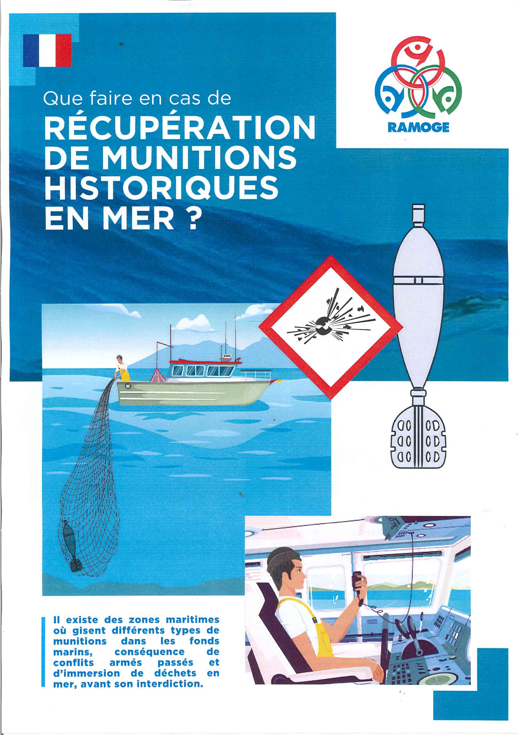 Récupération de munitions historique en mer
