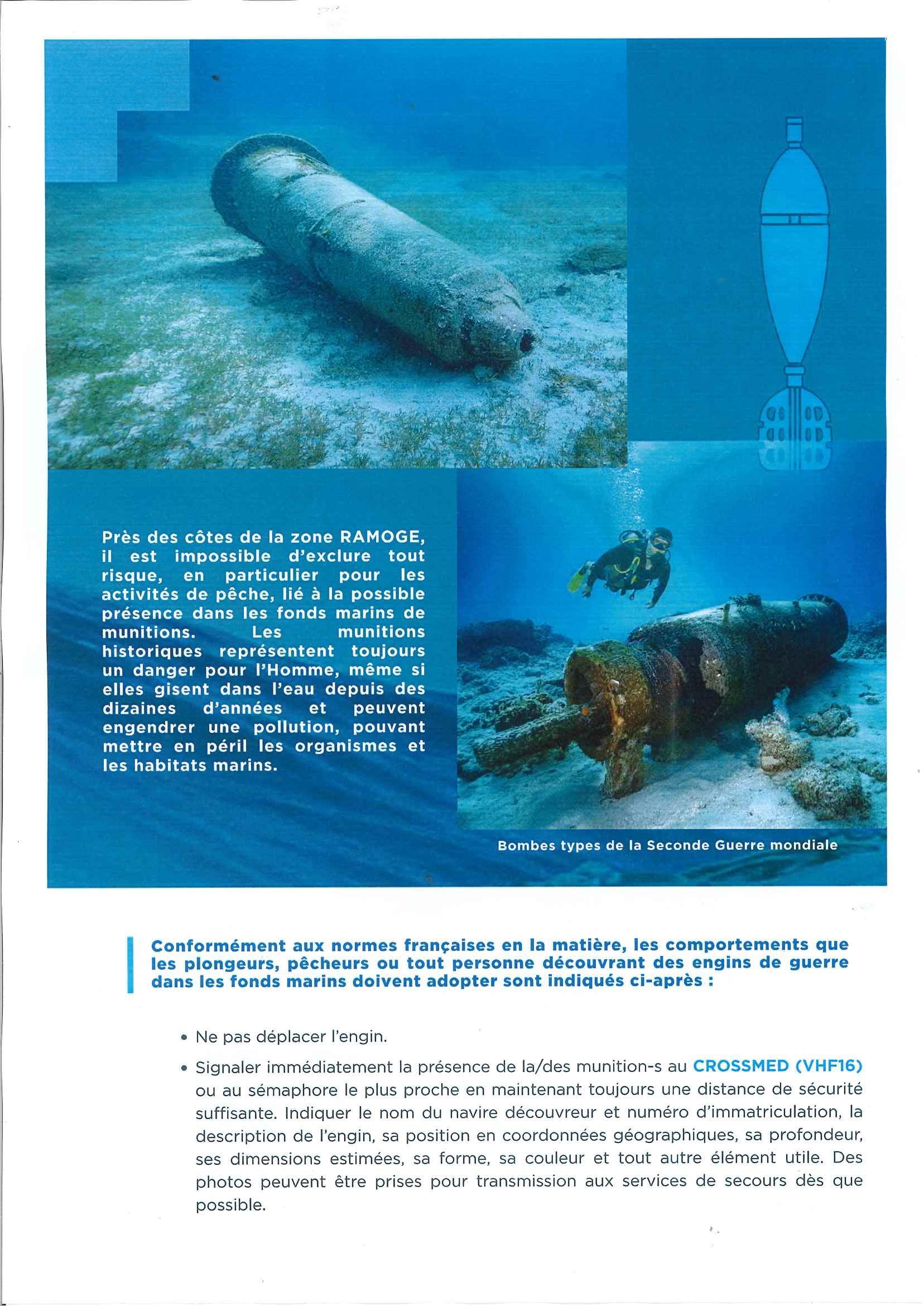 Récupération de munitions historique en mer