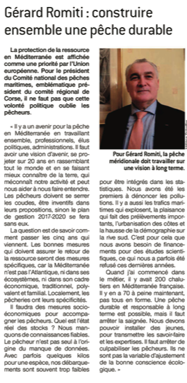 Gérard Romiti "pour une pêche durable"