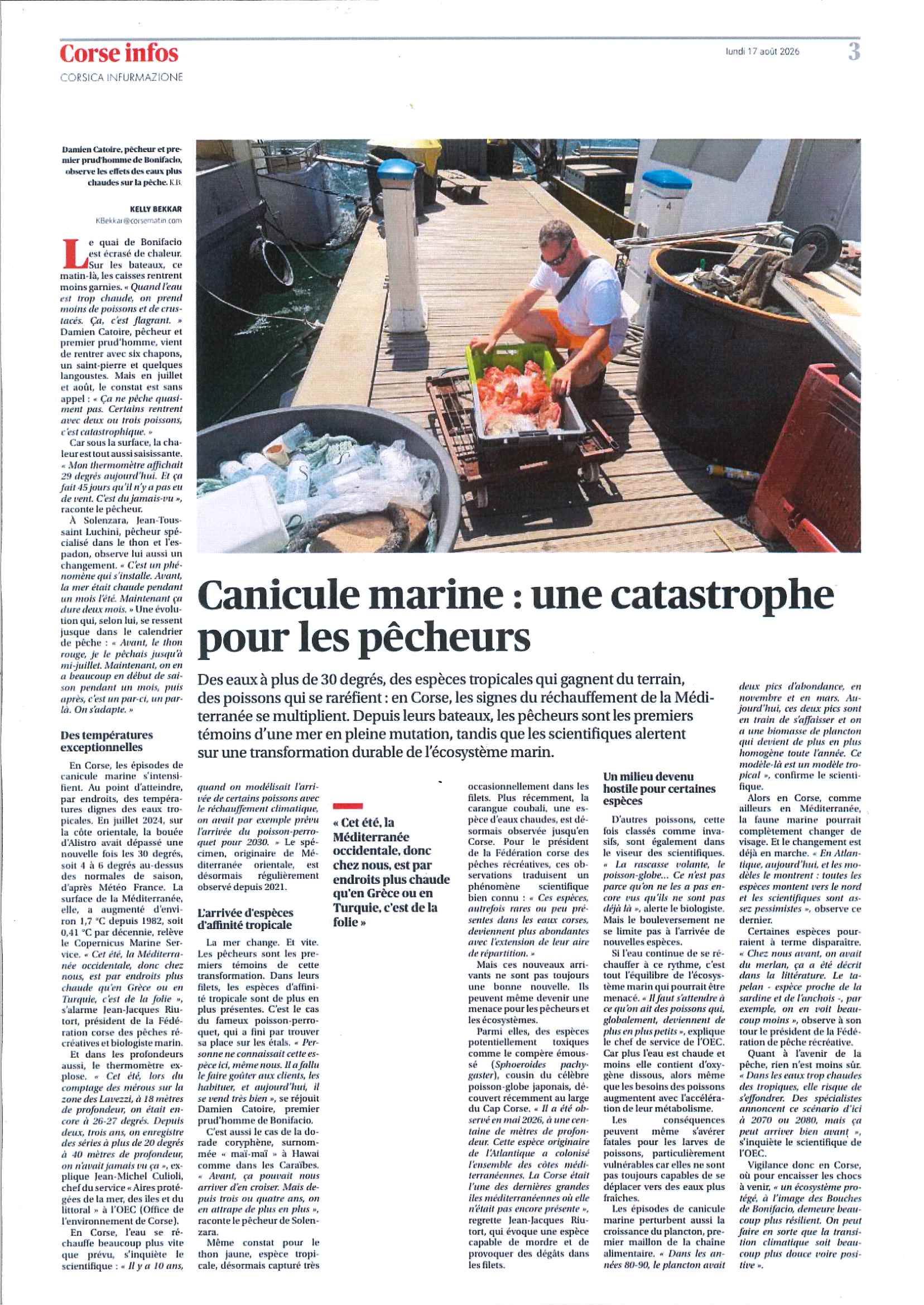les pêcheurs aussi victime de la canicule