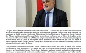 Gérard Romiti a rencontré les élèves du lycée maritime de Bastia. 