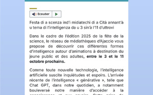 Le CRPMEM participe à la fête de la science à Ajaccio 2025