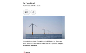 PNMCCA donne un avis défavorable au projet du parc éolien italien