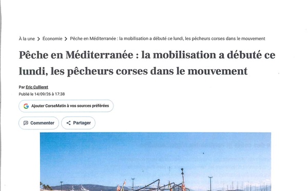 les pêcheurs corses dans le mouvement